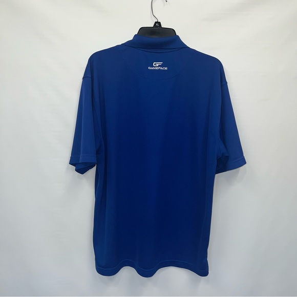Gameface Polo Shirt Adult Extra Large Blue Short Sleeve 100% Polyester Logo Mens - Picture 2 of 15